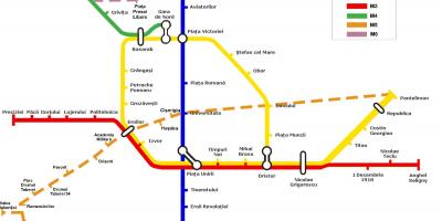 Metro kaart roemenië boekarest